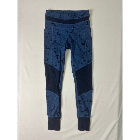 Athleta Tropical Excursion Tight Jogger Leggings Blue XS Workout Pants - Picture 1 of 4